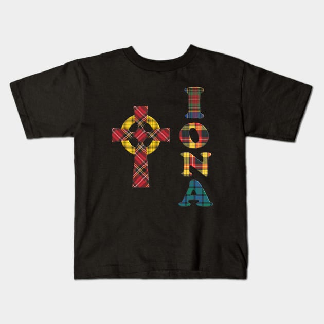 Tartan IONA Kids T-Shirt by Alex Bleakley